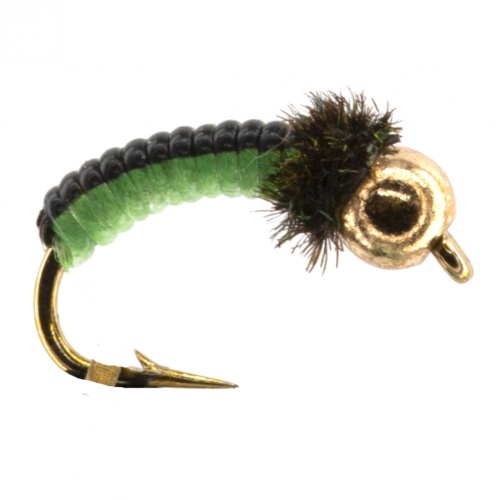 The Essential Fly Black/Lime Beadhead Fishing Fly